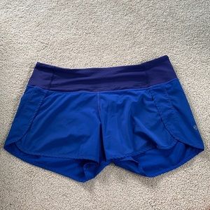 4” LuluLemon Mid-Rise Speed Up Shorts